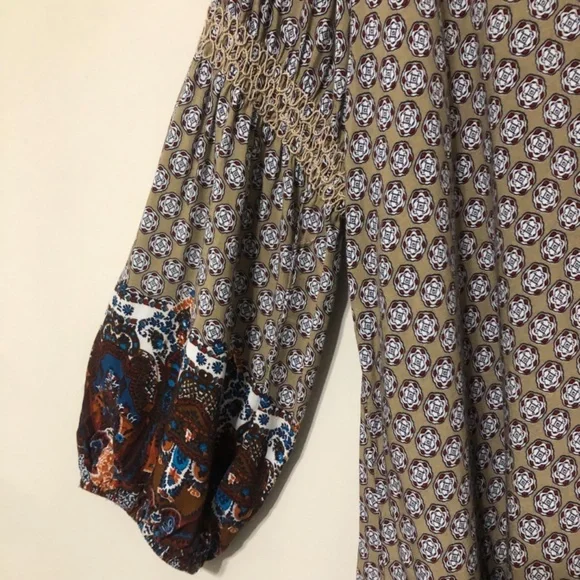 Umgee + Mixed Boho Print Dress Size 1XL (B) - Picture 4 of 5